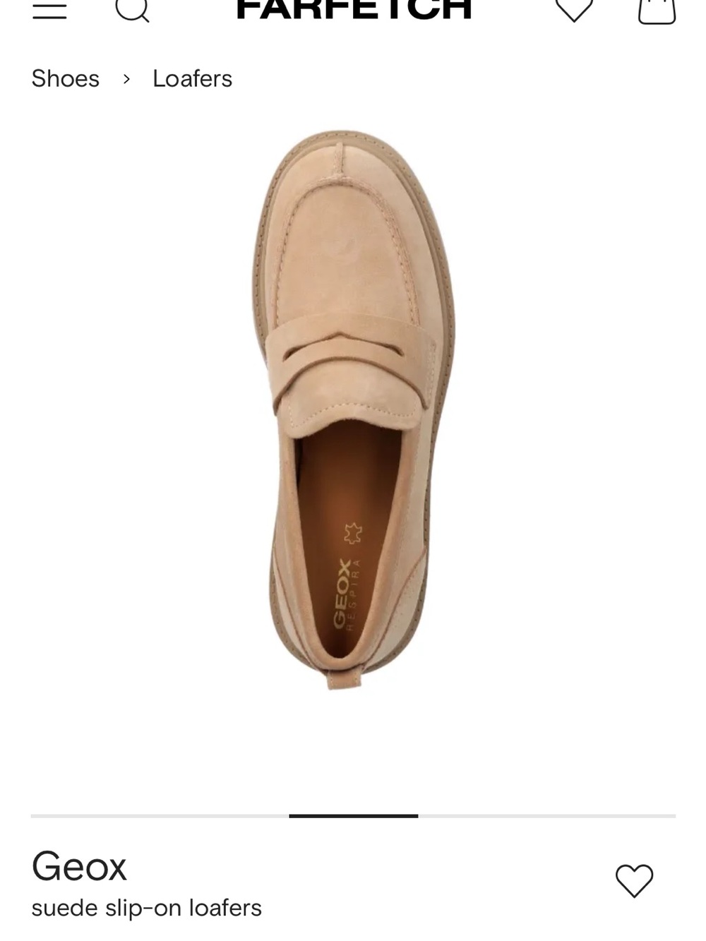 Geox Tan Suede Slip-On Penny Loafers for women